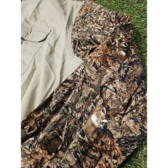 Legendary White Tails Mens Brown Tan Long Sleeve Shirt Sz XL Deer Buck Gear - Picture 2 of 7